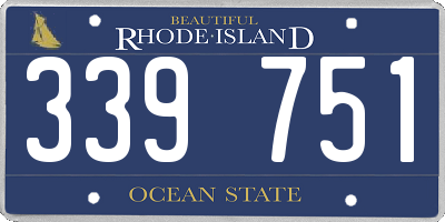RI license plate 339751