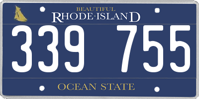 RI license plate 339755