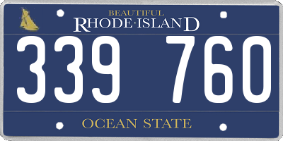 RI license plate 339760