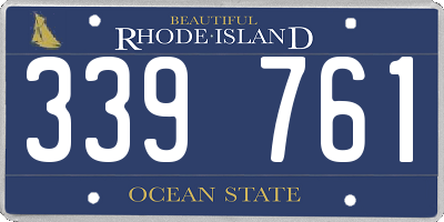 RI license plate 339761