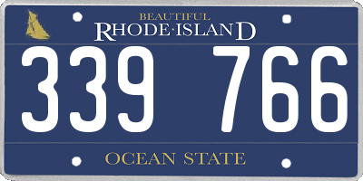 RI license plate 339766