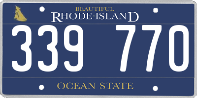 RI license plate 339770