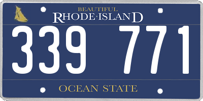 RI license plate 339771