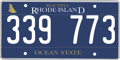 RI license plate 339773