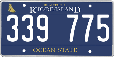 RI license plate 339775