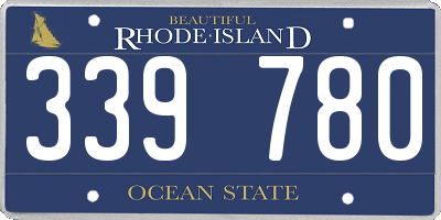 RI license plate 339780