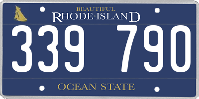RI license plate 339790