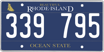 RI license plate 339795
