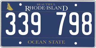 RI license plate 339798