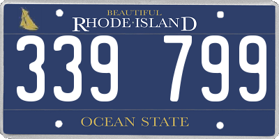 RI license plate 339799