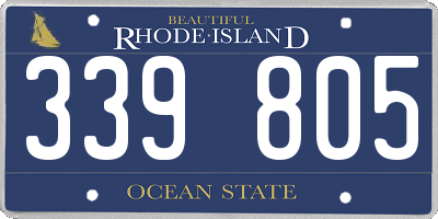 RI license plate 339805