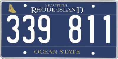 RI license plate 339811