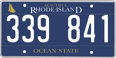 RI license plate 339841