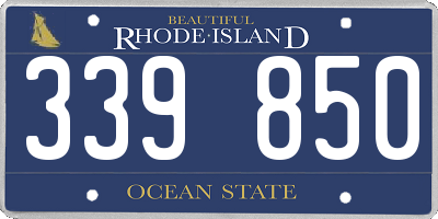 RI license plate 339850