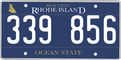 RI license plate 339856