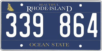 RI license plate 339864