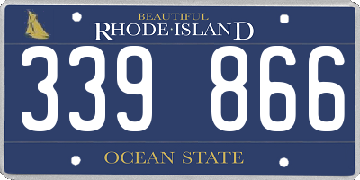 RI license plate 339866