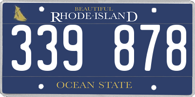 RI license plate 339878