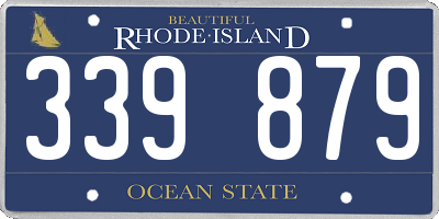RI license plate 339879