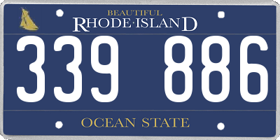 RI license plate 339886