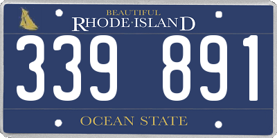 RI license plate 339891