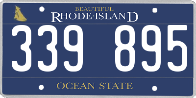 RI license plate 339895