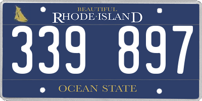RI license plate 339897