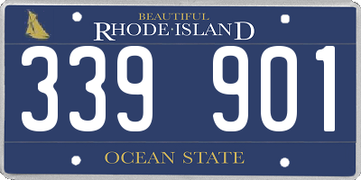 RI license plate 339901