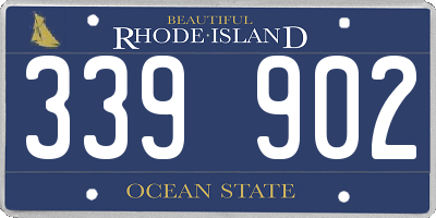 RI license plate 339902