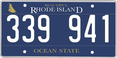 RI license plate 339941