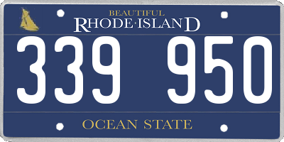 RI license plate 339950
