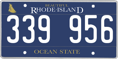 RI license plate 339956
