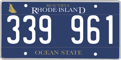 RI license plate 339961