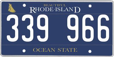 RI license plate 339966