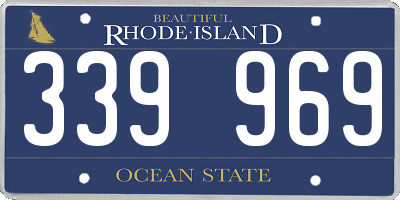 RI license plate 339969