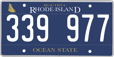RI license plate 339977