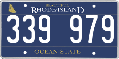 RI license plate 339979