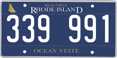 RI license plate 339991