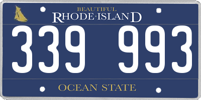 RI license plate 339993