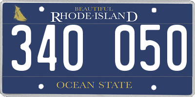RI license plate 340050