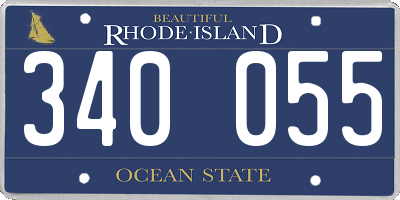 RI license plate 340055
