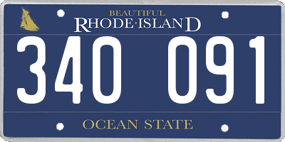 RI license plate 340091