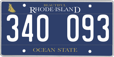 RI license plate 340093