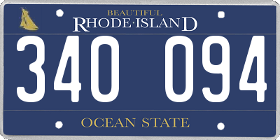 RI license plate 340094