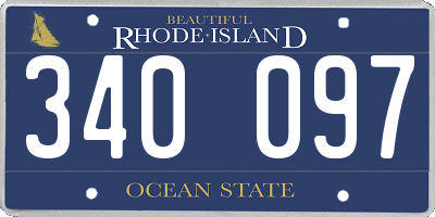 RI license plate 340097