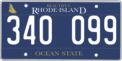 RI license plate 340099