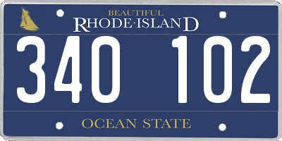 RI license plate 340102