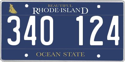 RI license plate 340124