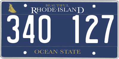 RI license plate 340127