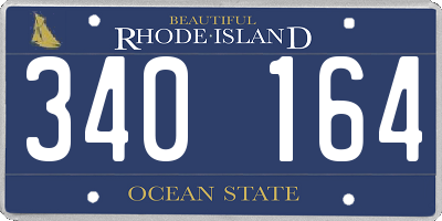 RI license plate 340164
